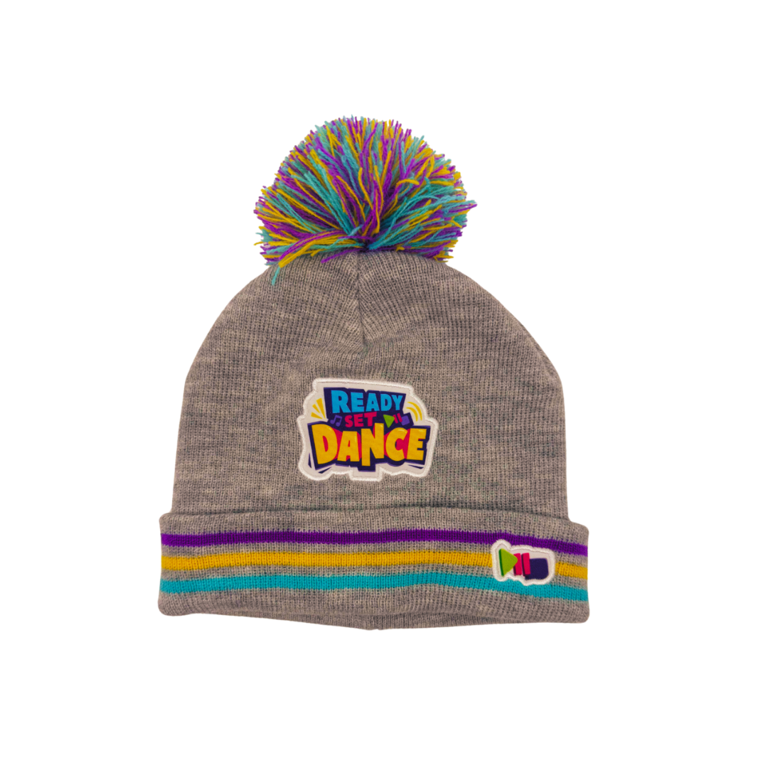Grey pom-pom beanie | Ready Set Dance