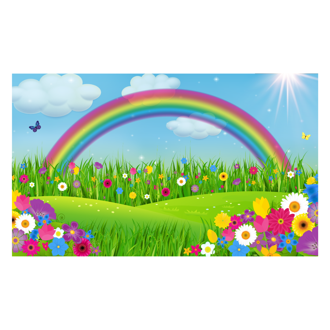 Concert Solutions - Backdrop Hire - Rainbow Garden