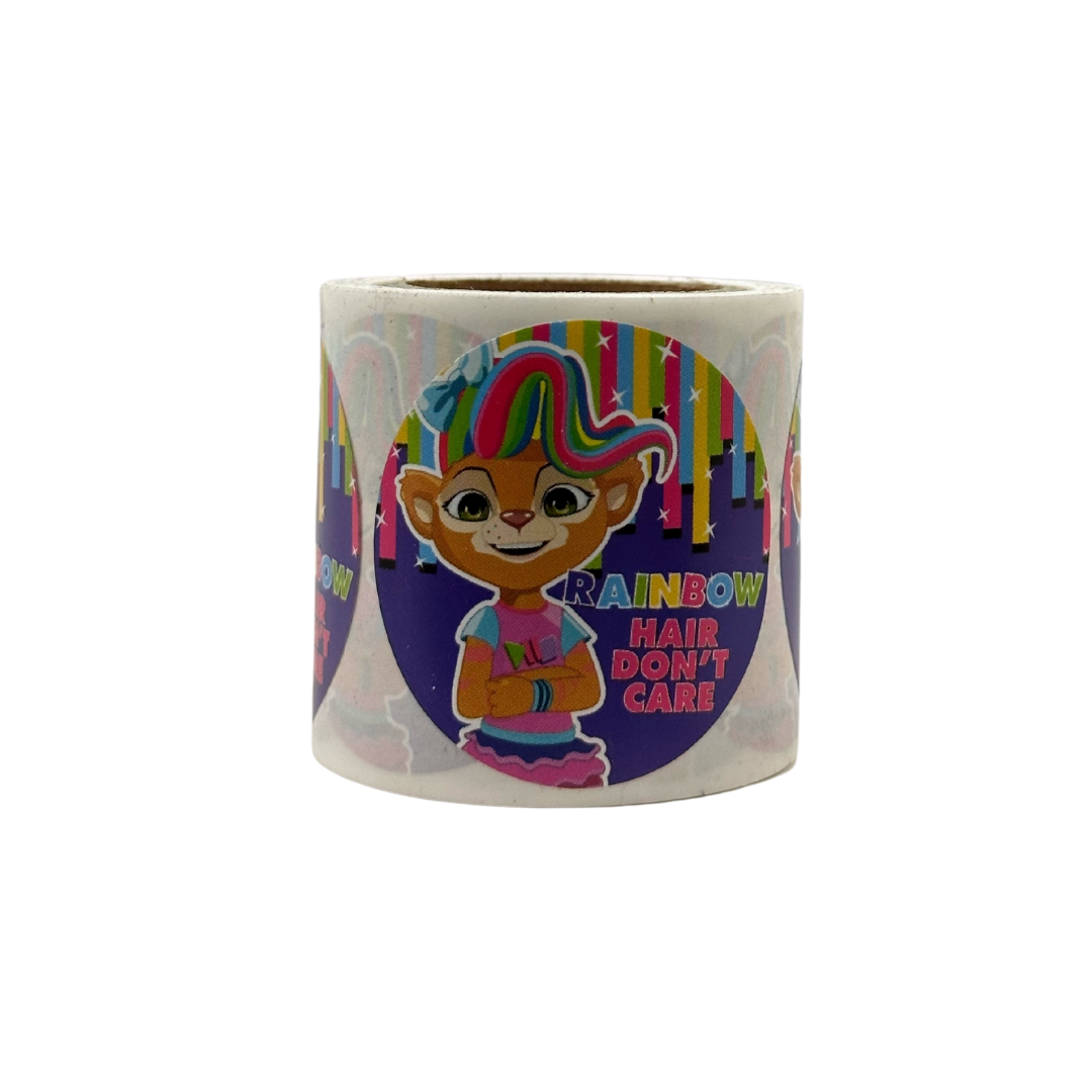 Sticker Roll - Rainbow Hair