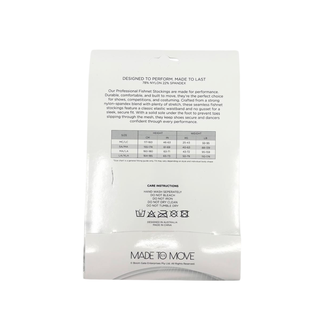 Stockings - Professional Fishnets - Black - Pack of 6