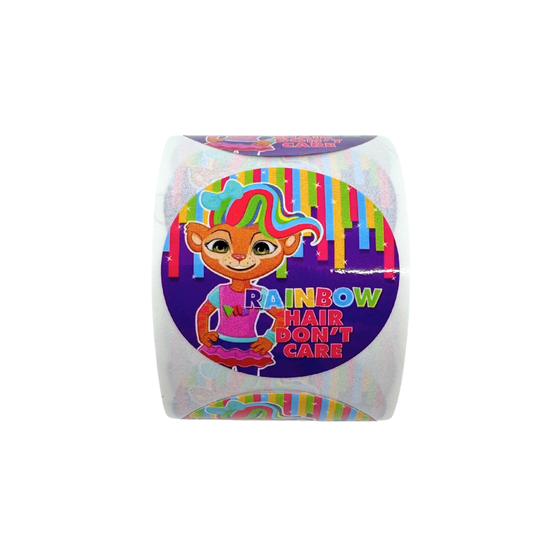 Sticker Roll - Rainbow Hair