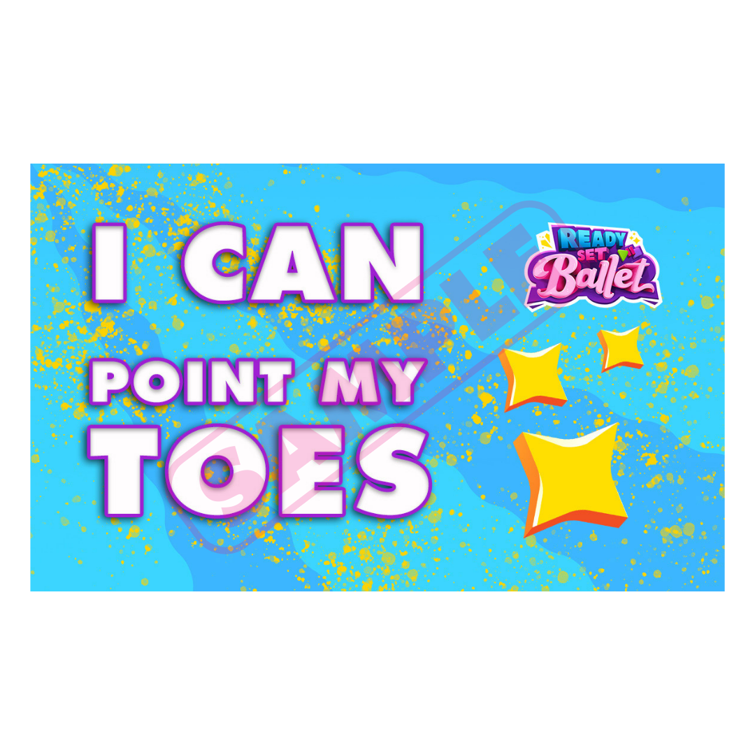 Milestone Card - Point My Toes - Blue - Pack of 20