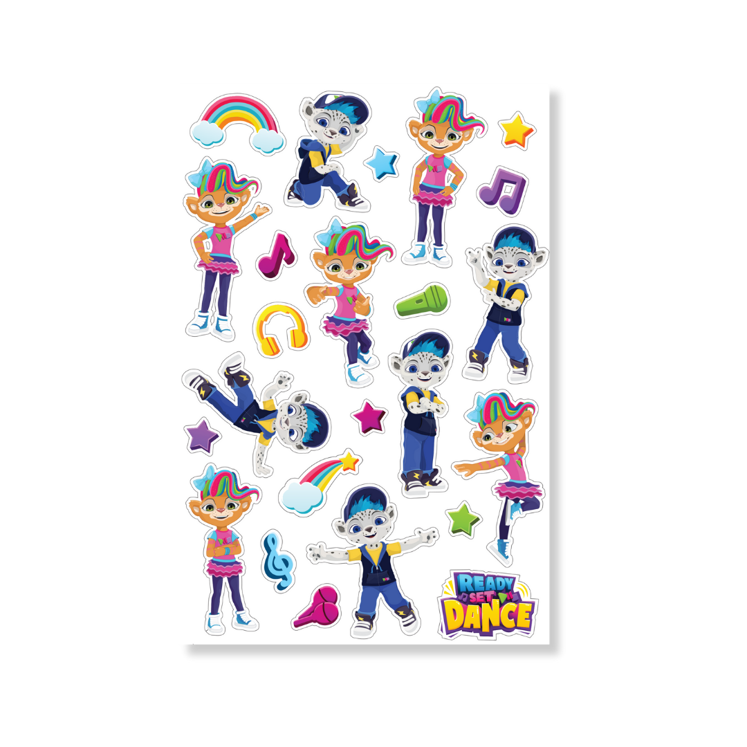 Puffy Sticker Sheet - RSD - Pack of 10 – Ready Set Dance